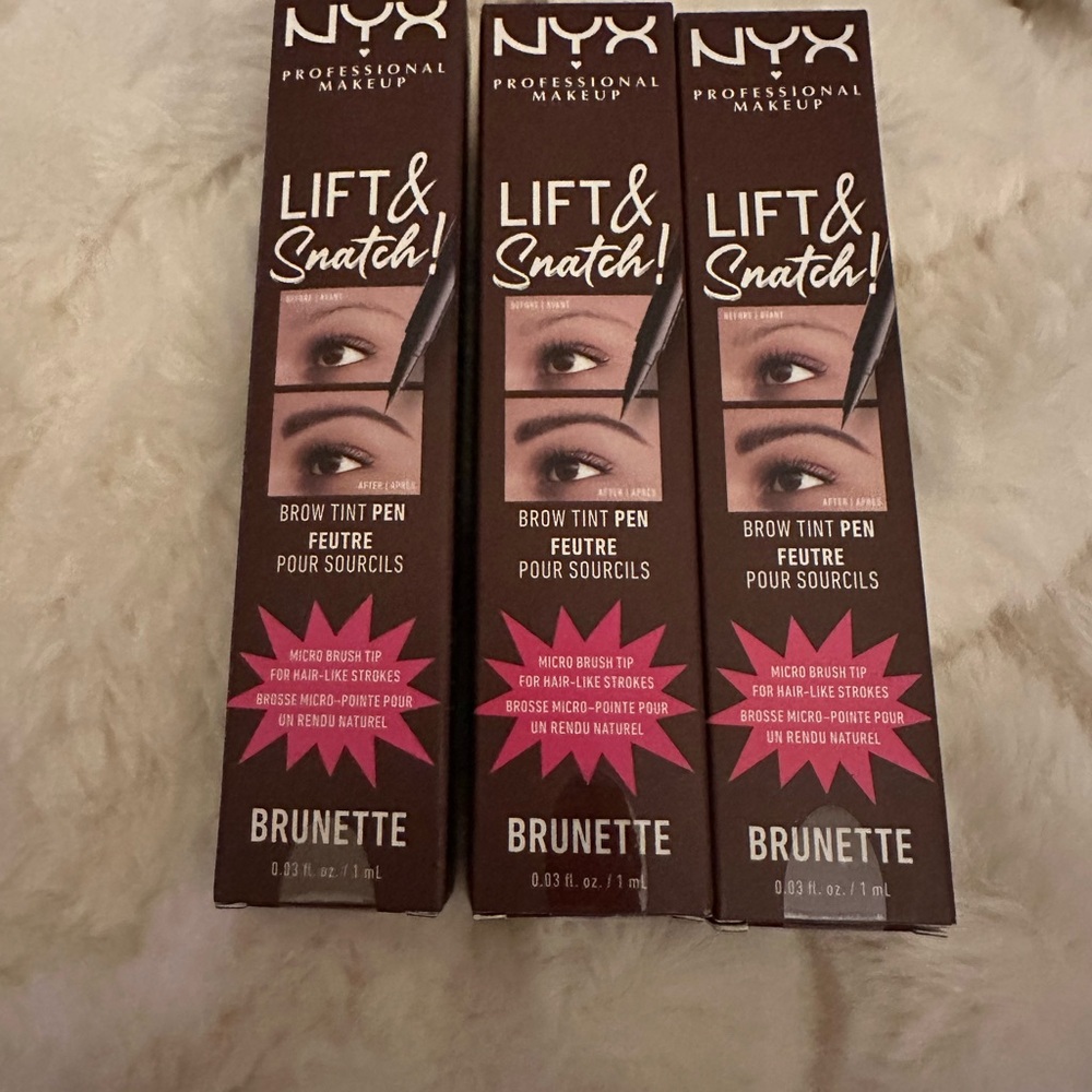 NYX Lift & Snatch Brow Tint Pen - Brunette (Lot of 3), New & Unopened